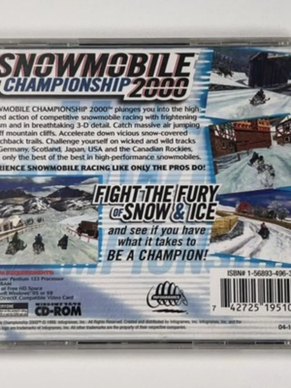 VTG Snowmobile Championship 2000 (PC, 1999) Windows 95/98 CD-ROM